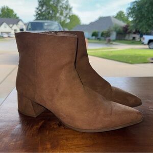 A New Day Brown Suede Ankle Boots.